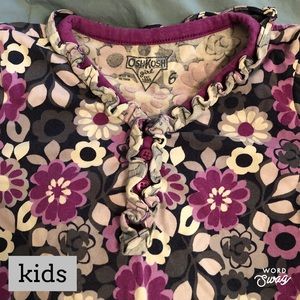 Little girls long sleeved tunic shirt